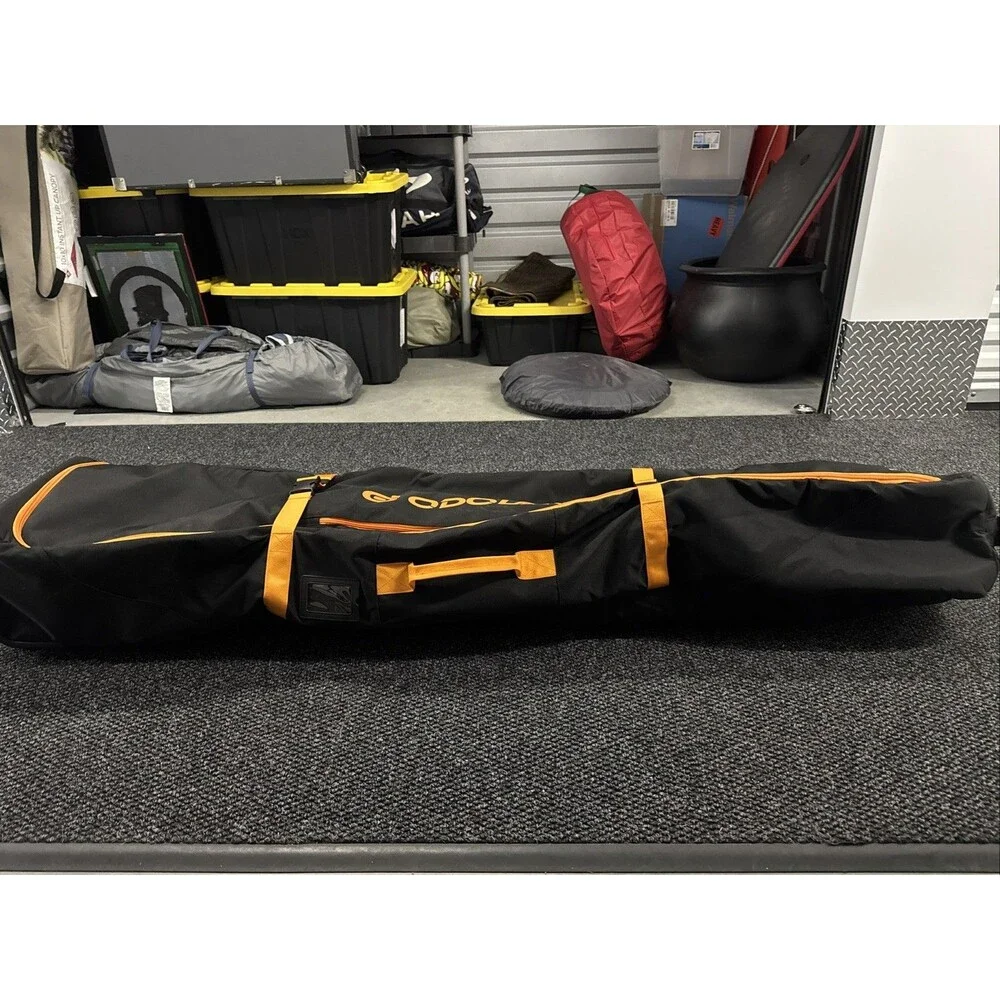 Odoland Ski Snowboard Bag 79” Padded Travel Case w/ 2 Clear Storage Bags EUC